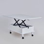 Hanah Home Helsinki Mesa de café Blanca con Ruedas